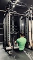 Wiosłowanie na siedząco KRYPTON SPORT XF-405 PRO SMITH MACHINE, Wielofunkcyjna klatka treningowa z 3 wyciągami po 120 kg
