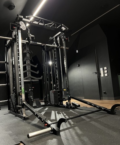 KRYPTON SPORT XF-405 PRO SMITH MACHINE, Wielofunkcyjny atlas treningowy z 3 wyciągami po 120 kg